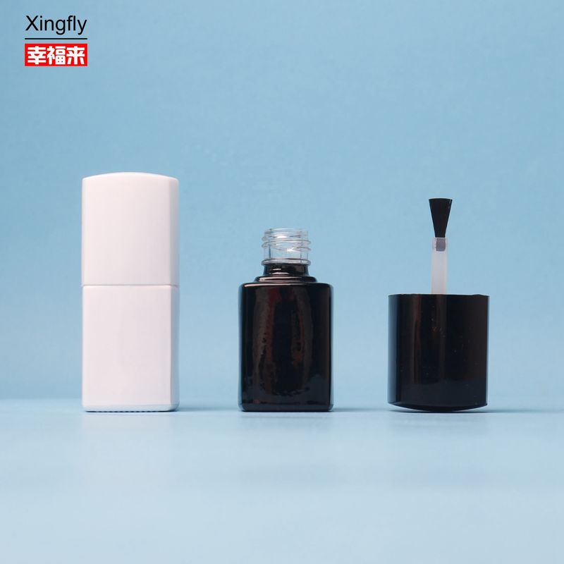 5 ml Nagellack Flasche Leer, klares Glas Nagellack Flasche mit Bürste und Kappe