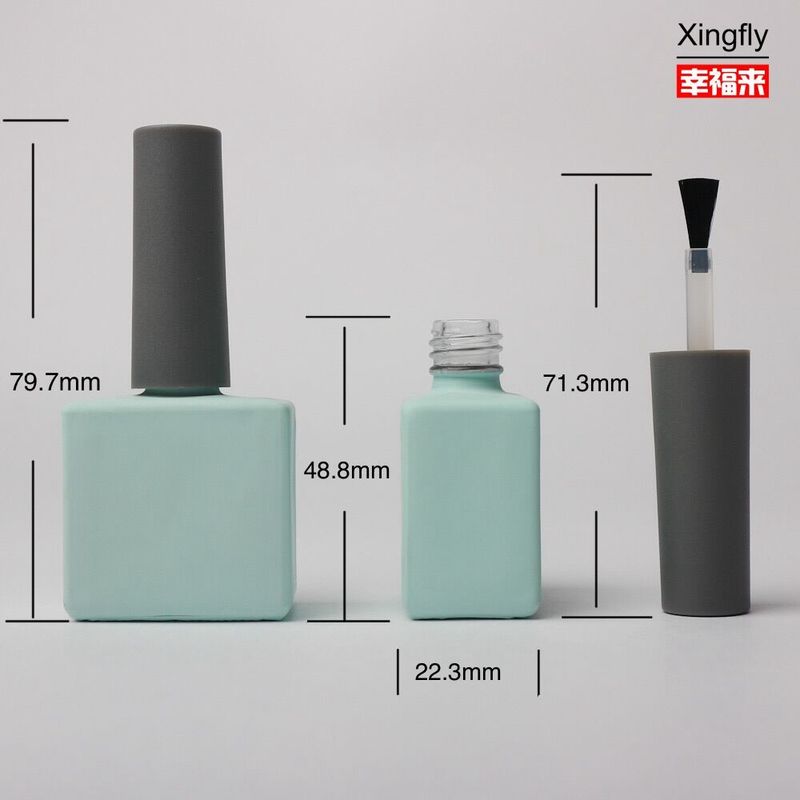 Glatter leerer Nagellack Glasflasche 14ml benutzerdefinierte Farbe Privatetikett UV Gel Lack Flasche