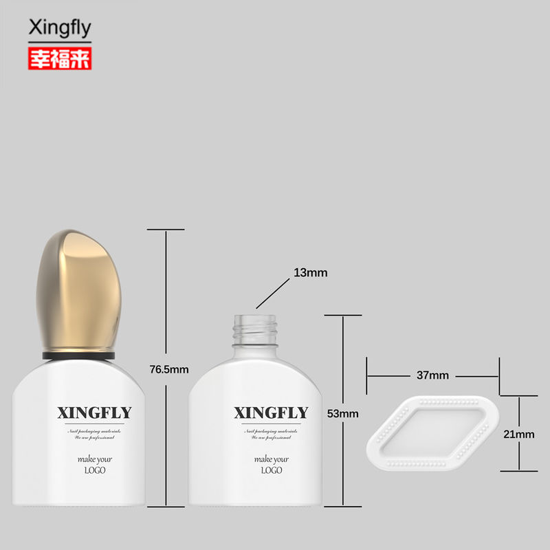 12 ml Nagellack Flasche leeres Gel Glasflasche mit Kappe und Bürste für UV Gellak
