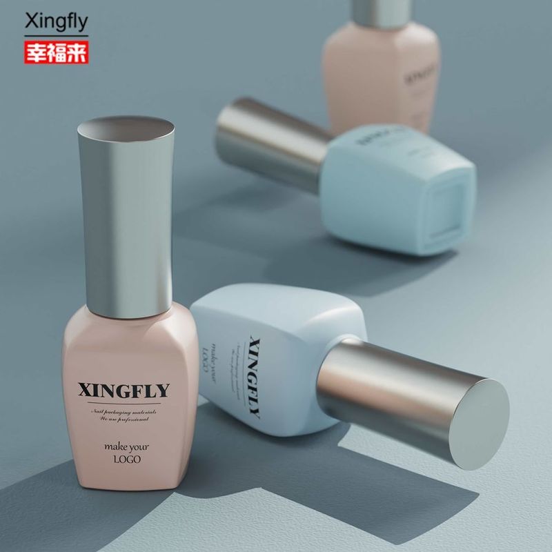 15ml Gel Nagellack Glasflasche Custom Design Leer für Nagellack mit Kappe und Bürste