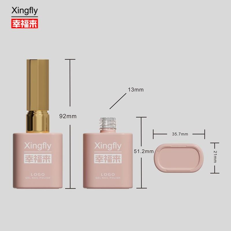 12 ml Polschflasche Großkapazität Gel Nagellack Glasflaschen mit Kappen und Bürsten