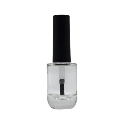 Glatte Oberfläche Rund Nagellack Flasche mit Glaskörpermaterial