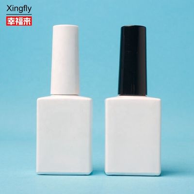 15 ml leere Nagellackflasche Gel-Lach mit weißem Pinsel leere Nagellackflasche