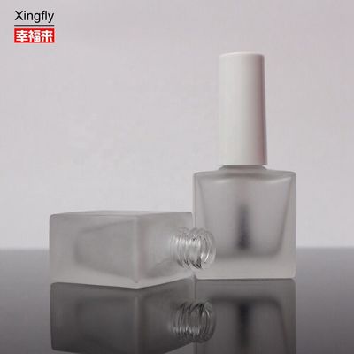 Leere 10 ml Gel Nagellack Flasche OEM Quadrat Glasflasche mit Bürste