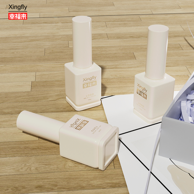 15ml Quadrat Custom Private Label Klebstoff Tipps Gel Nägel Polish OEM Custom Glasflasche